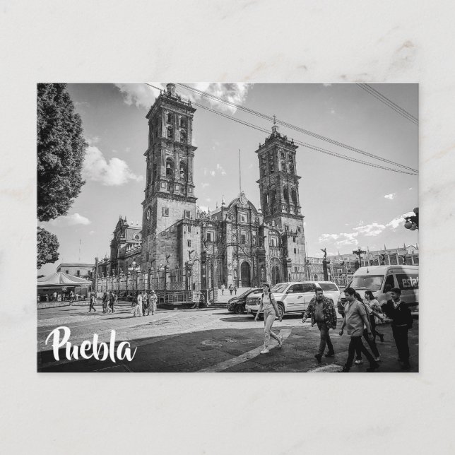 Postal Puebla, Catedral de México (Anverso)