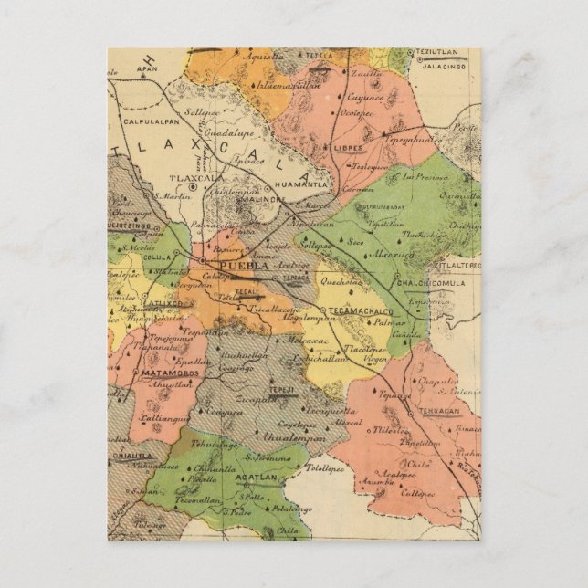 Postal Puebla, México (Anverso)