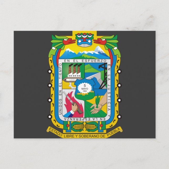 Postal Puebla, México (Anverso)