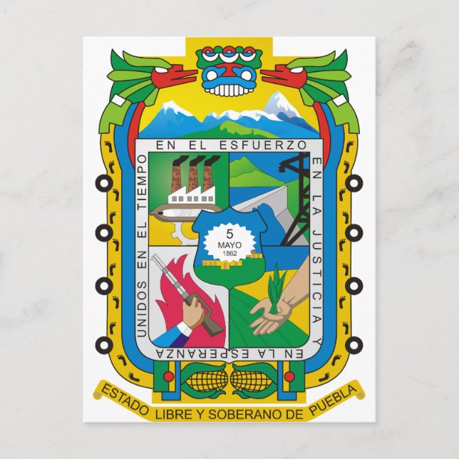 Postal Puebla, México (Anverso)