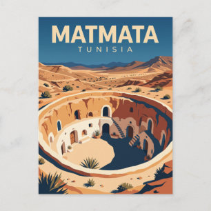 Postal Pueblo bereber de Matmata Túnez