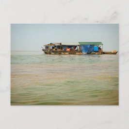 Postal Pueblo, casas y barcos flotantes, Camboya