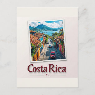 Postal Pueblo costero tropical de Costa Rica