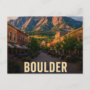 Postal Pueblo de Boulder Colorado en las Montañas Rocosas