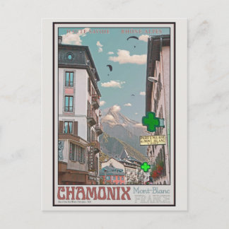 Postal Pueblo de Chamonix (blanco)