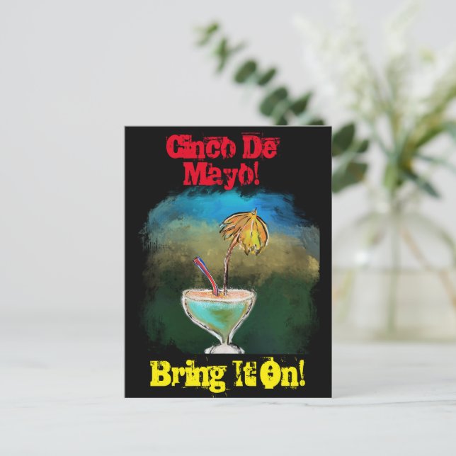 Postal Pueblo de Fiesta (Anverso de pie)