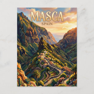 Postal Pueblo de Masca España