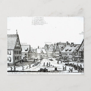 Postal Pueblo de mercado alemán, 1704