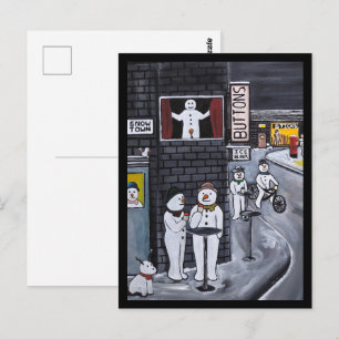 Postal Pueblo de nieve Pintura de Alfred Fox