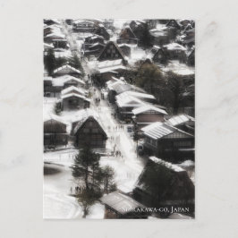 Postal Pueblo de nieve Shirakawago destino de viaje Japón