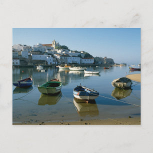 Postal Pueblo de pescadores de Ferragudo, Algarve, Portug