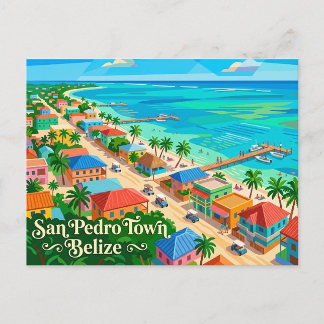 Postal Pueblo de San Pedro Belice (Anverso)