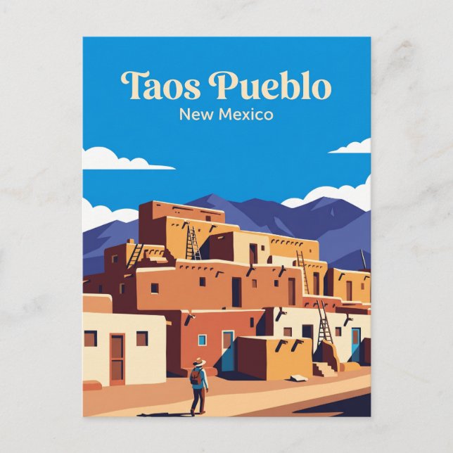Postal Pueblo de Taos EE. UU. (Anverso)