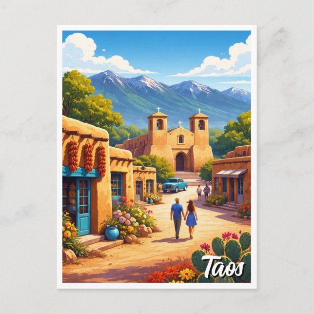 Postal Pueblo de Taos Nuevo México (Anverso)