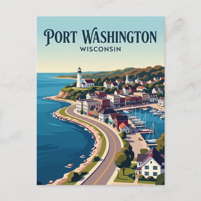 Postal Pueblo de Wisconsin EE. UU. (Anverso)