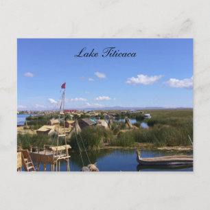 Postal pueblo flotante de titicaca