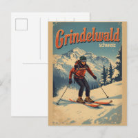 Pueblo Grindelwald Vintage Suiza regalo natural