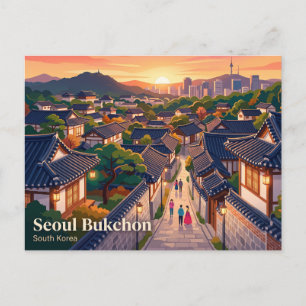 Postal Pueblo Hanok de Bukchon Corea del Sur