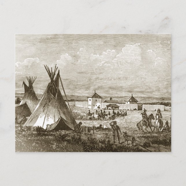 Postal Pueblo indio (Anverso)