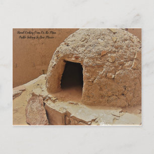 Postal Pueblo Indios cocinando/apilando cuernos
