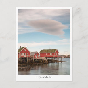 Postal Pueblo Pesquero de Lofoten en Noruega