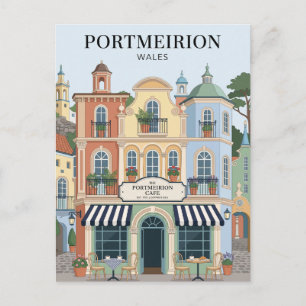 Postal Pueblo Portmeirion Gales