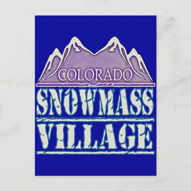 Postal Pueblo SnowMasa, Colorado (Anverso)