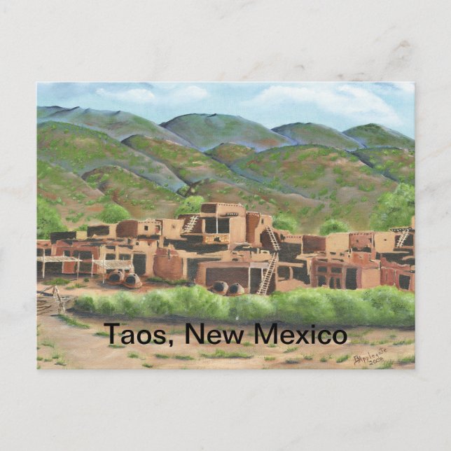 Postal Pueblo Taos, Nuevo México (Anverso)