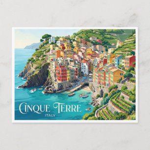 Postal Pueblos costeros de Cinque Terre Riomaggiore Itali