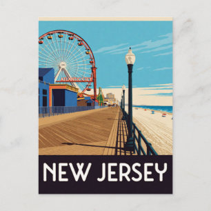 Postal Pueblos costeros de Nueva Jersey EE. UU. Y viajes 