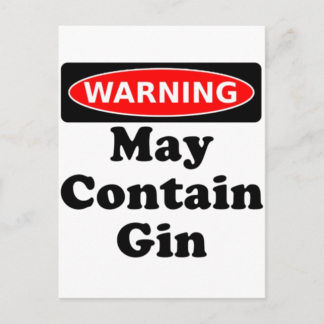 Postal Puede contener Gin (Anverso)