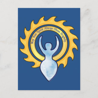 Postal Puede su diosa del brillo del alcohol