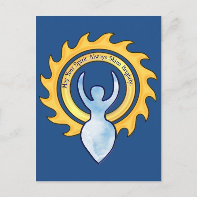 Postal Puede su diosa del brillo del alcohol (Anverso)