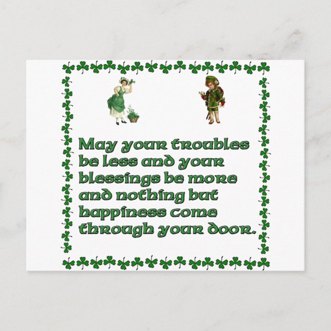 Postal Pueden sus problemas ser menos (Anverso)