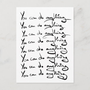 Postal ¡PUEDES HACER CUALQUIER COSA! cita inspiradora