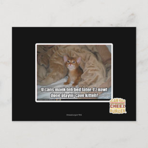 Postal Puedes hacer la cama más tarde.