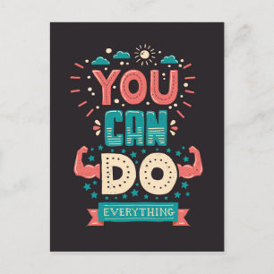 Postal Puedes Hacer Todo El Colorido