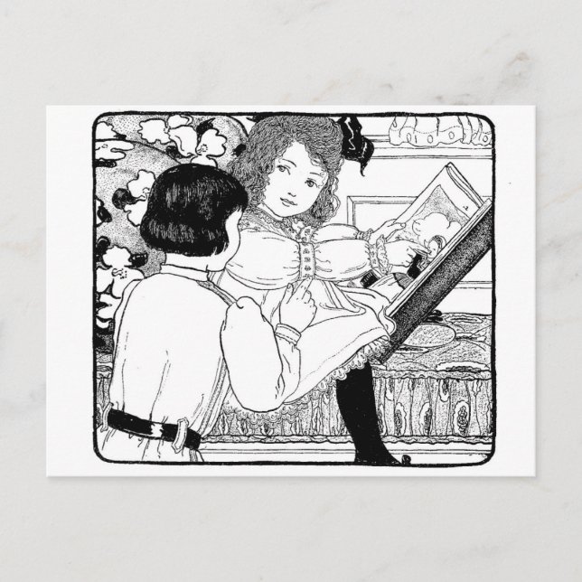 Postal ¿Puedes leer el libro? (Anverso)