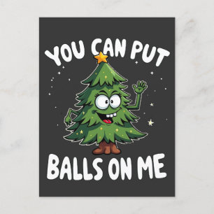 Postal Puedes ponerme bolas en el divertido árbol de Navi