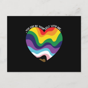 Postal Puedes ser tú mismo conmigo LGBT Transgénero Gay 