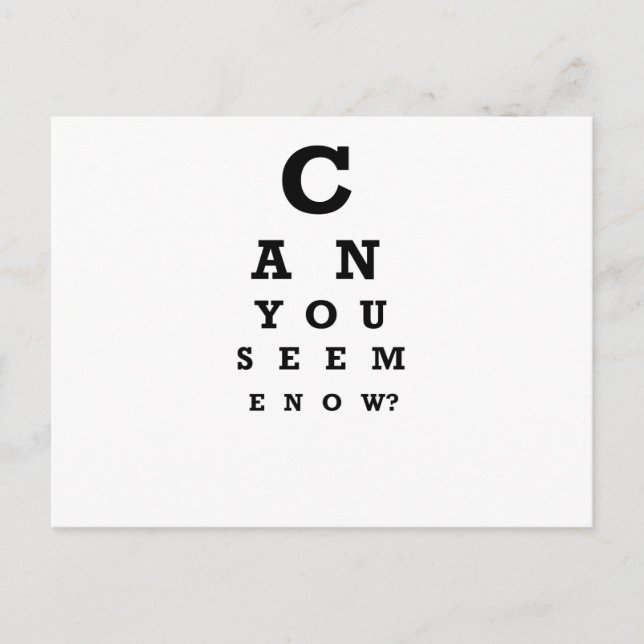 Postal ¿Puedes verme ahora? (Anverso)