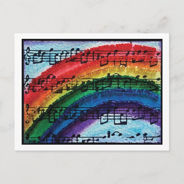 Postal Puedo Cantar Un Arcoiris (Anverso)