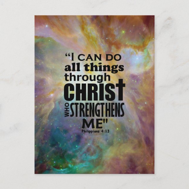 Postal Puedo hacer todas las cosas (Anverso)