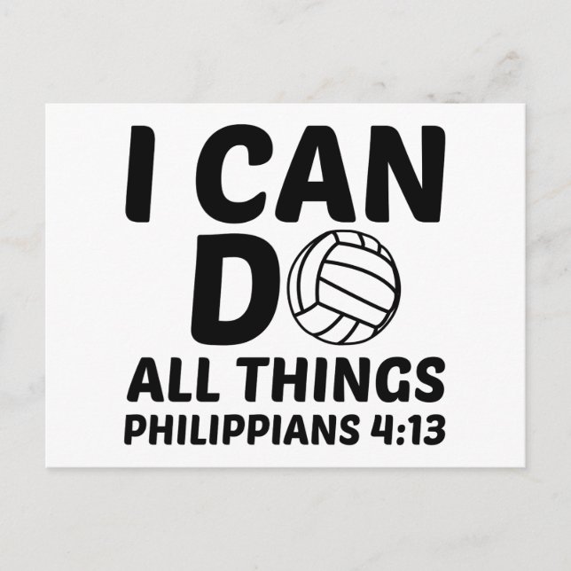 POSTAL PUEDO HACER TODAS LAS COSAS VOLEIBOL (Anverso)