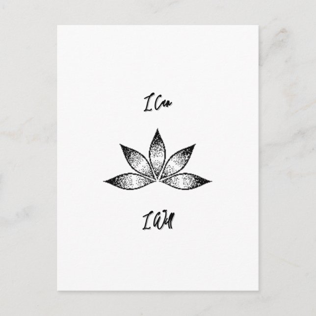 Postal Puedo Inspirador Determinación Lotus (Anverso)