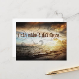 Postal "Puedo marcar la diferencia" Motivación Afirmación