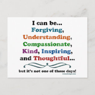 Postal Puedo ser indulgente