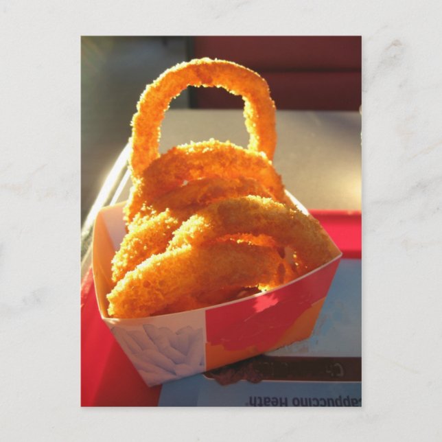 Postal ¿Puedo Tener Anillos De Cebolla Con Eso? (Anverso)