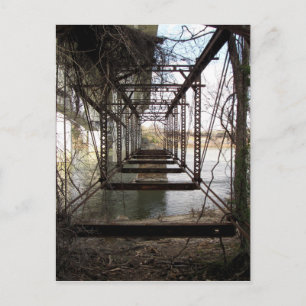 Postal Puente abandonado en la isla de Belle