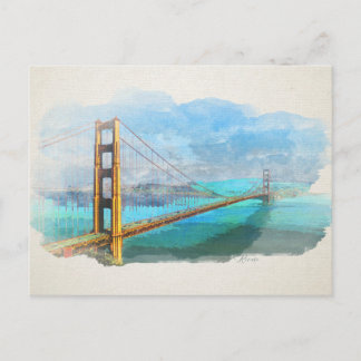 Postal Puente acuático Golden Gate San Francisco